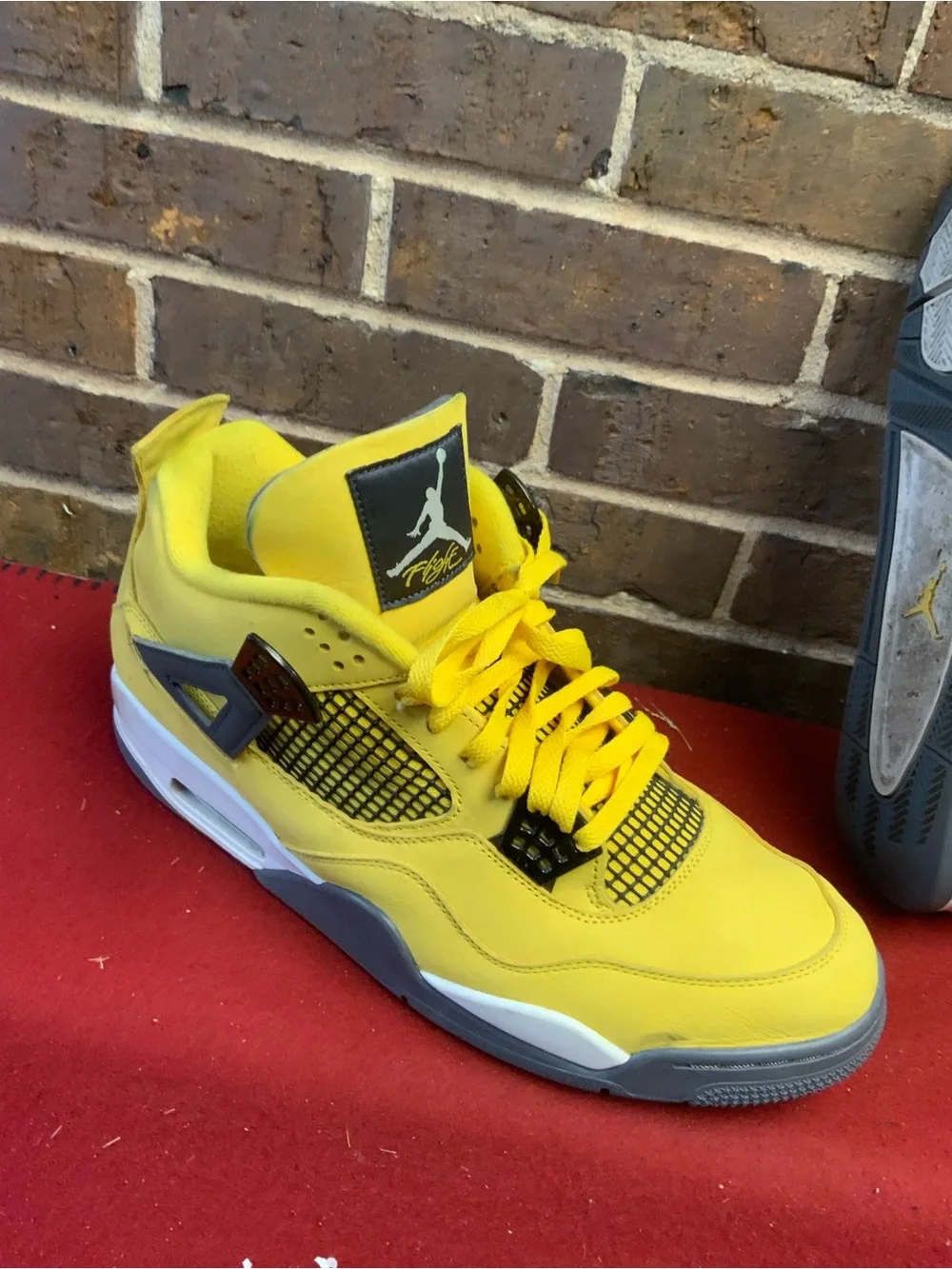 Jordan Bright Yellow and Gray Retro Sneakers